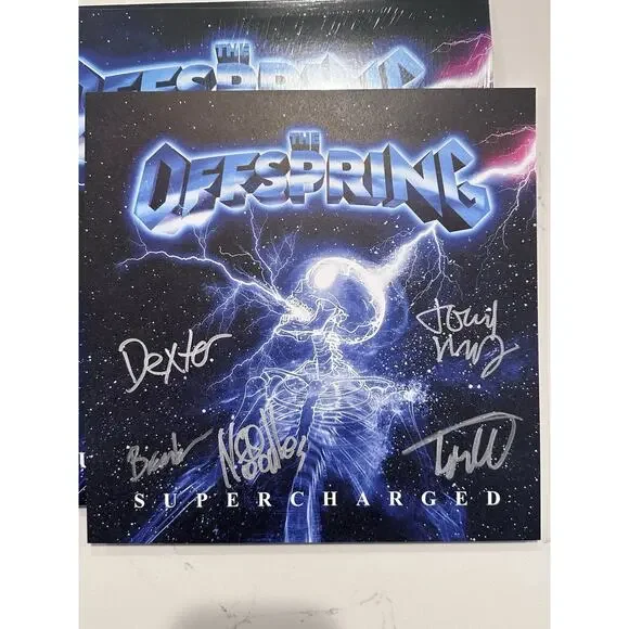 The Offspring SIGNED LP Supercharged LIMITED EDITION Iceberg Vinyl AUTOGRAPHED 1
